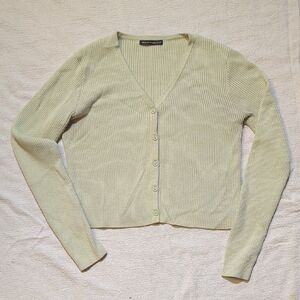 Cropped Light Green Cardigan